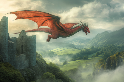 Welsh Dragon Serenity Canvas