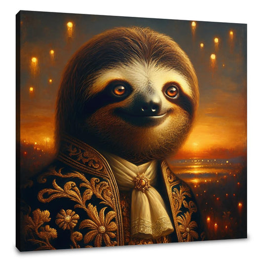 Regal Dusk Sloth Canvas - Main Image
