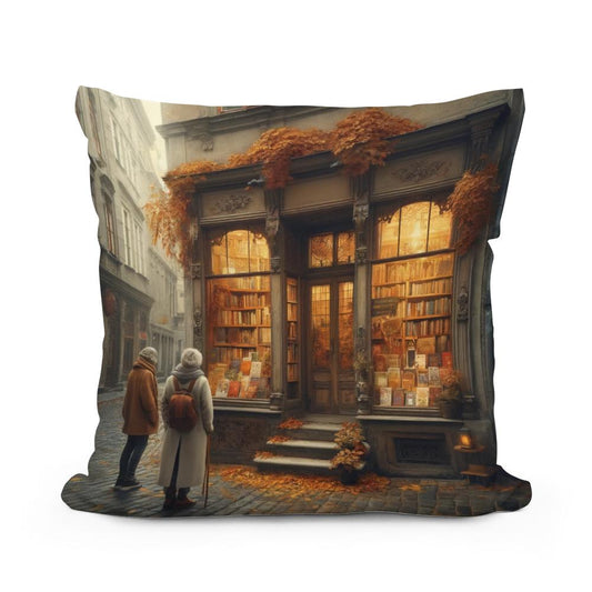 Cozy Autumn Reads Cotton Pillow - Main Image