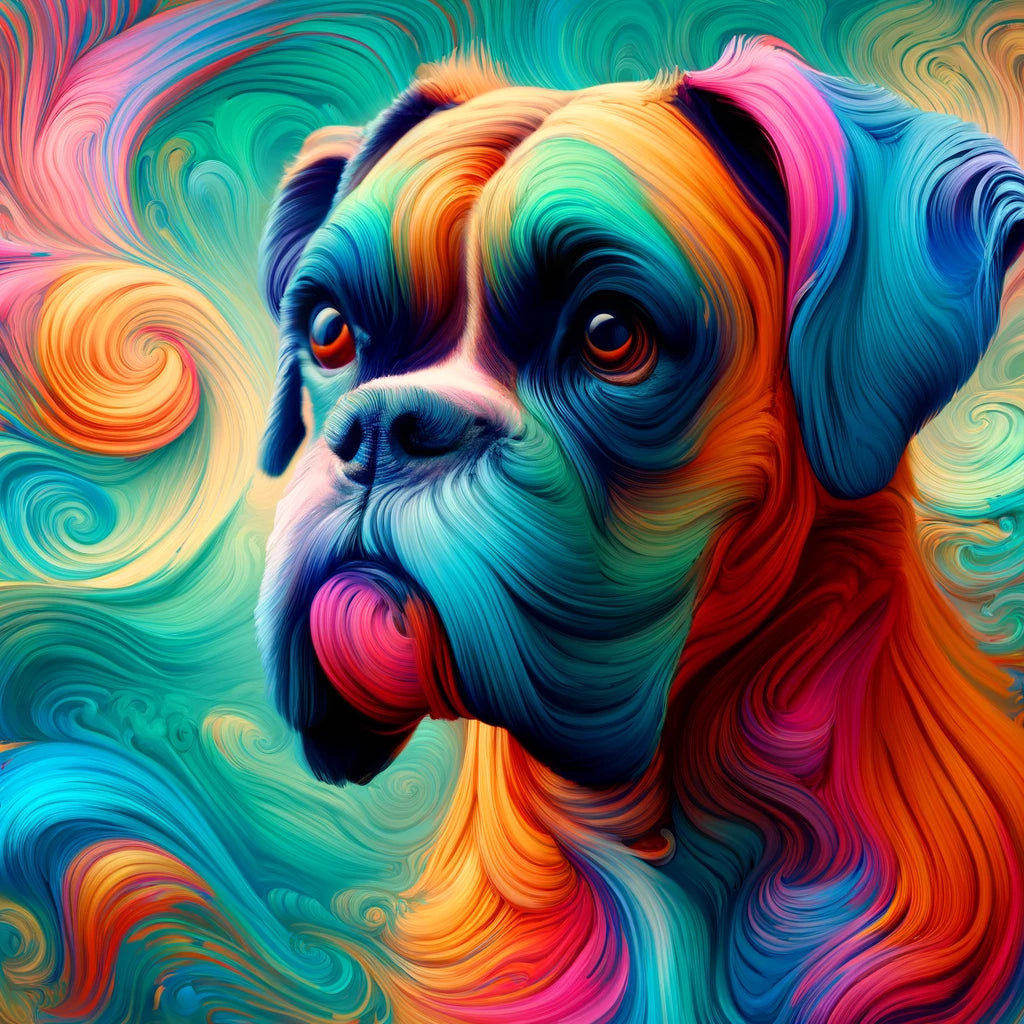 Whimsical Boxer Dreamlike Vision Canvas