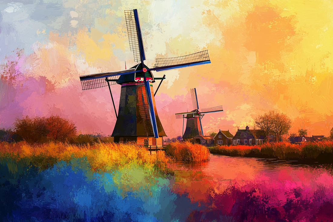 Windmill Whirl Canvas