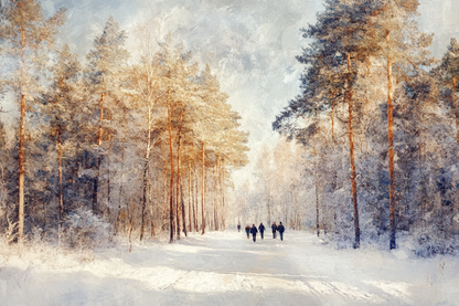 Winter Forest Walk Canvas