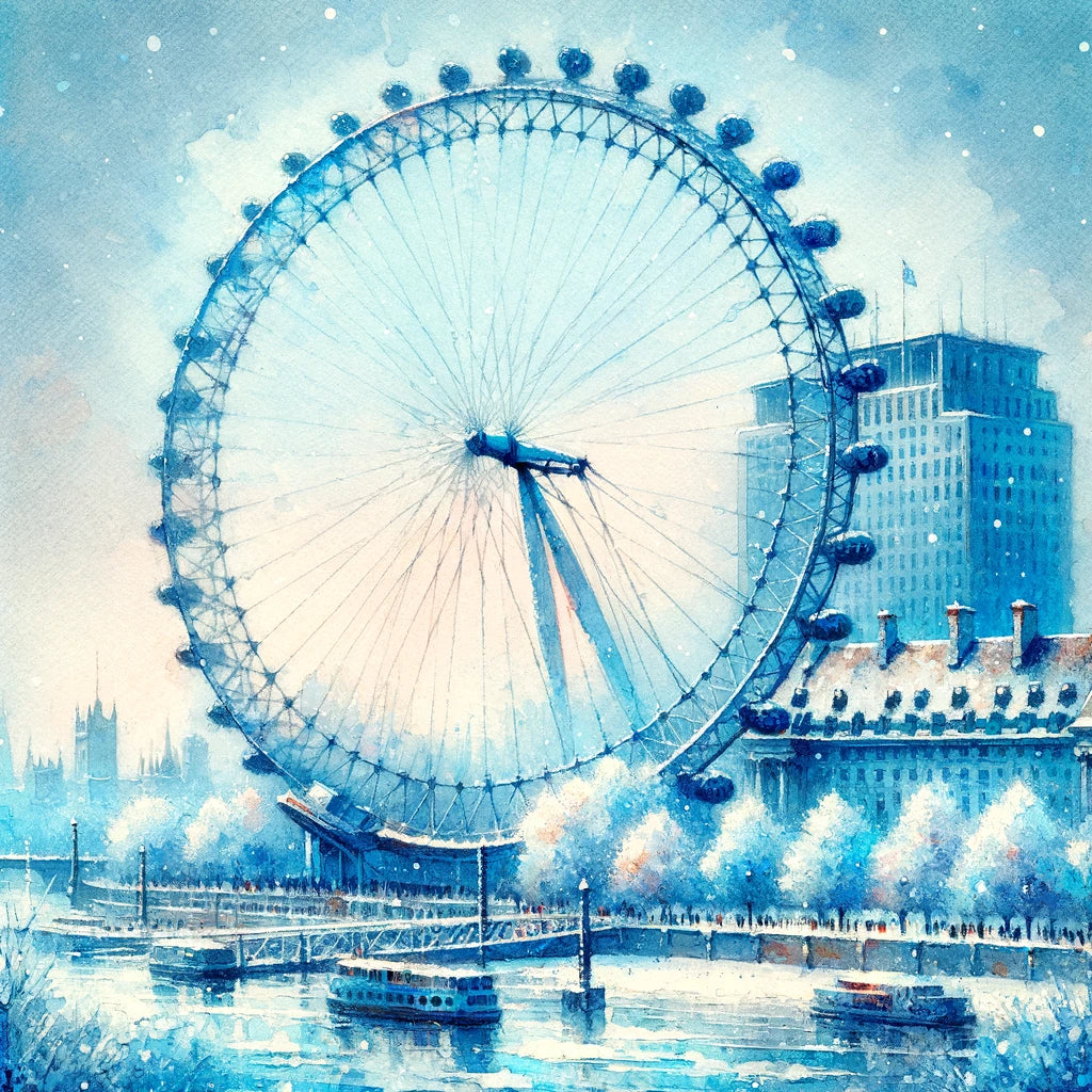 Winter's Gaze London Eye Canvas