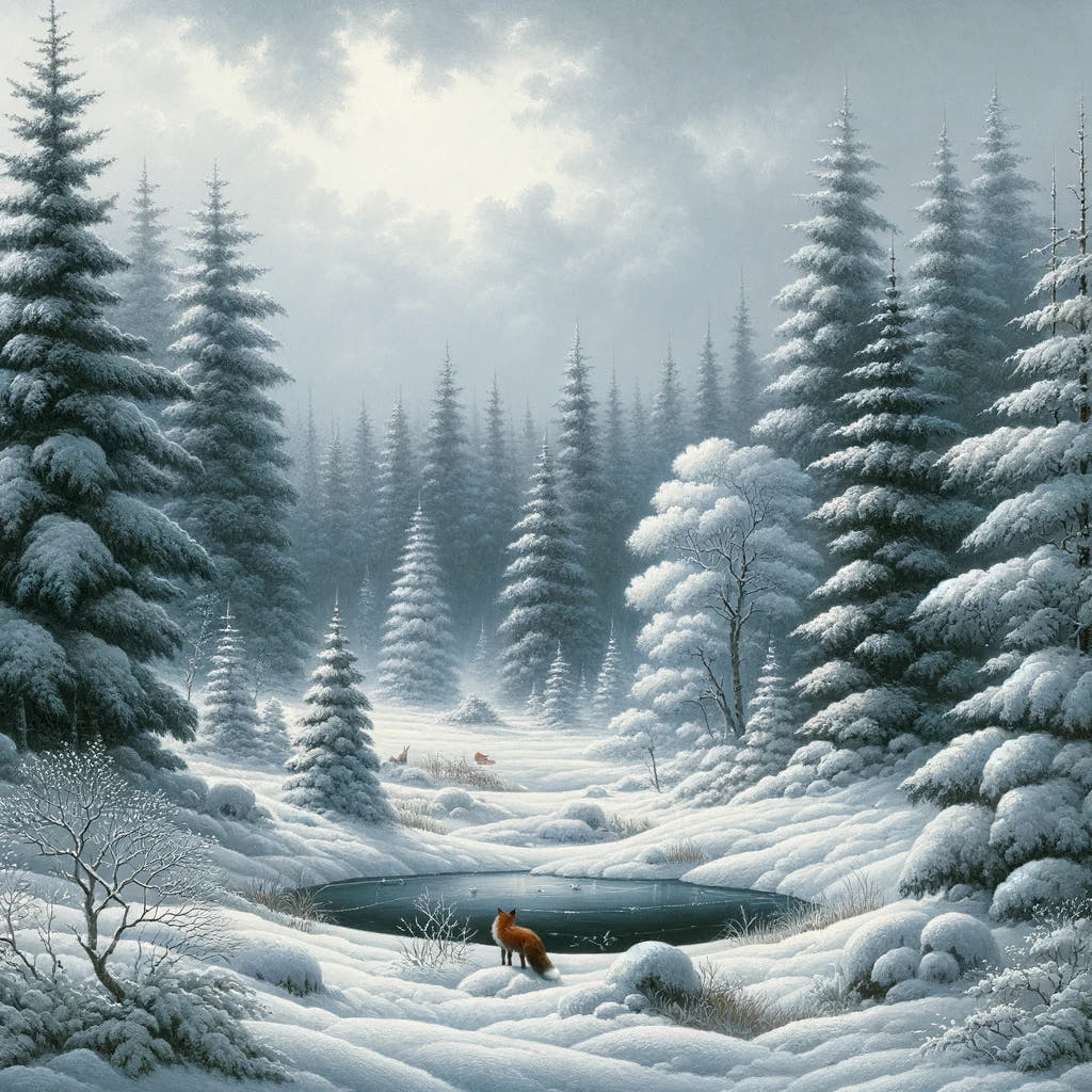 Winter's Whisper Cotton Cushion