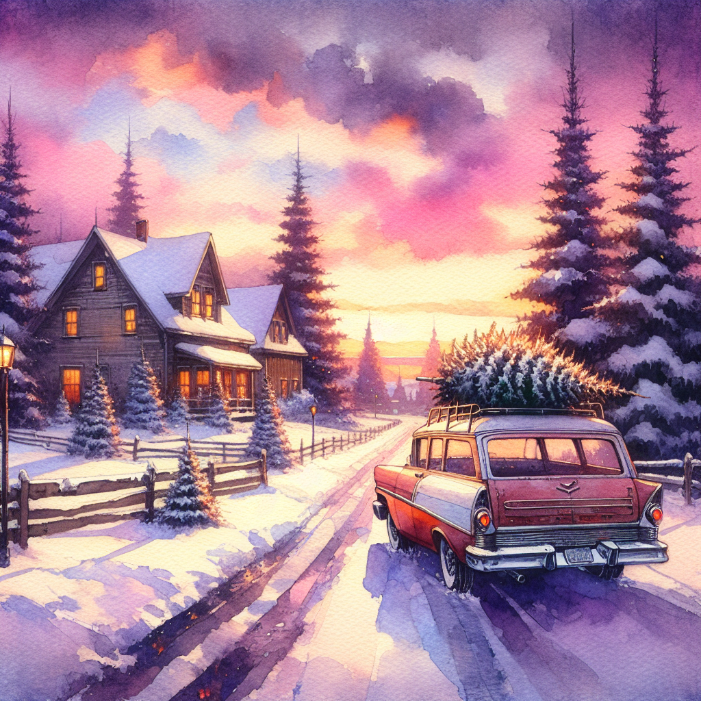 Wistful Winter Sunset Canvas