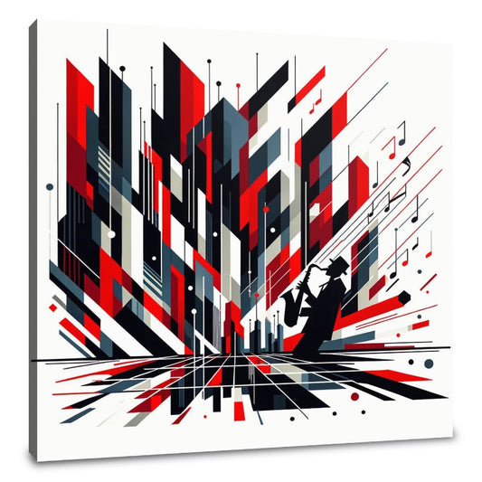 Rhythmic Jazz Geometry Canvas - Main Image