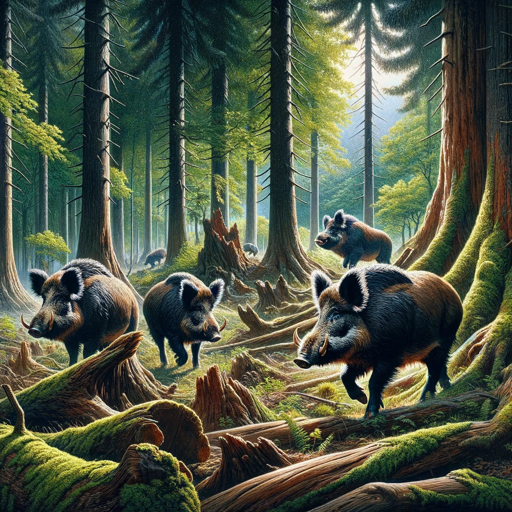 Woodland Boars Canvas