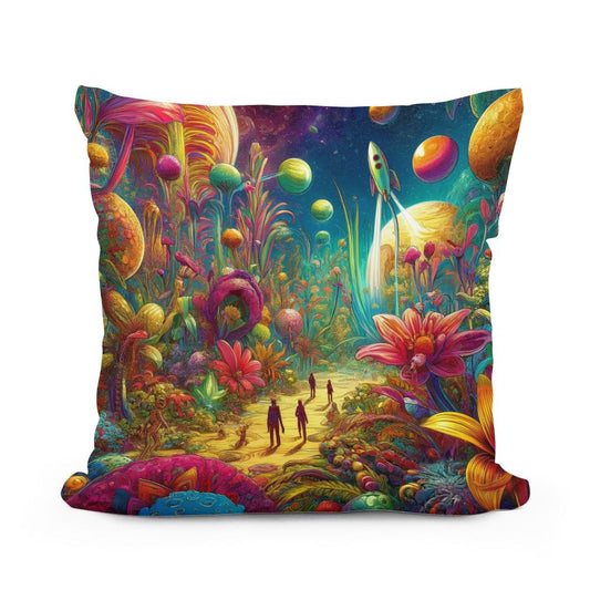 Extraterrestrial Eden Cotton Cushion - Main Image