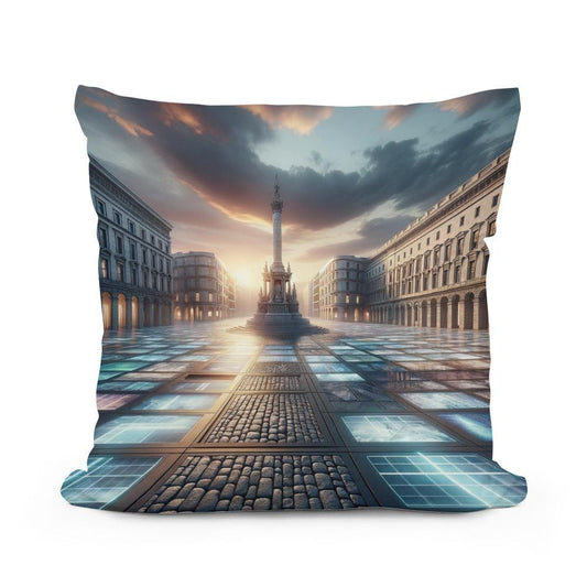 Plaza of Ages Cotton Cushion - Main Image