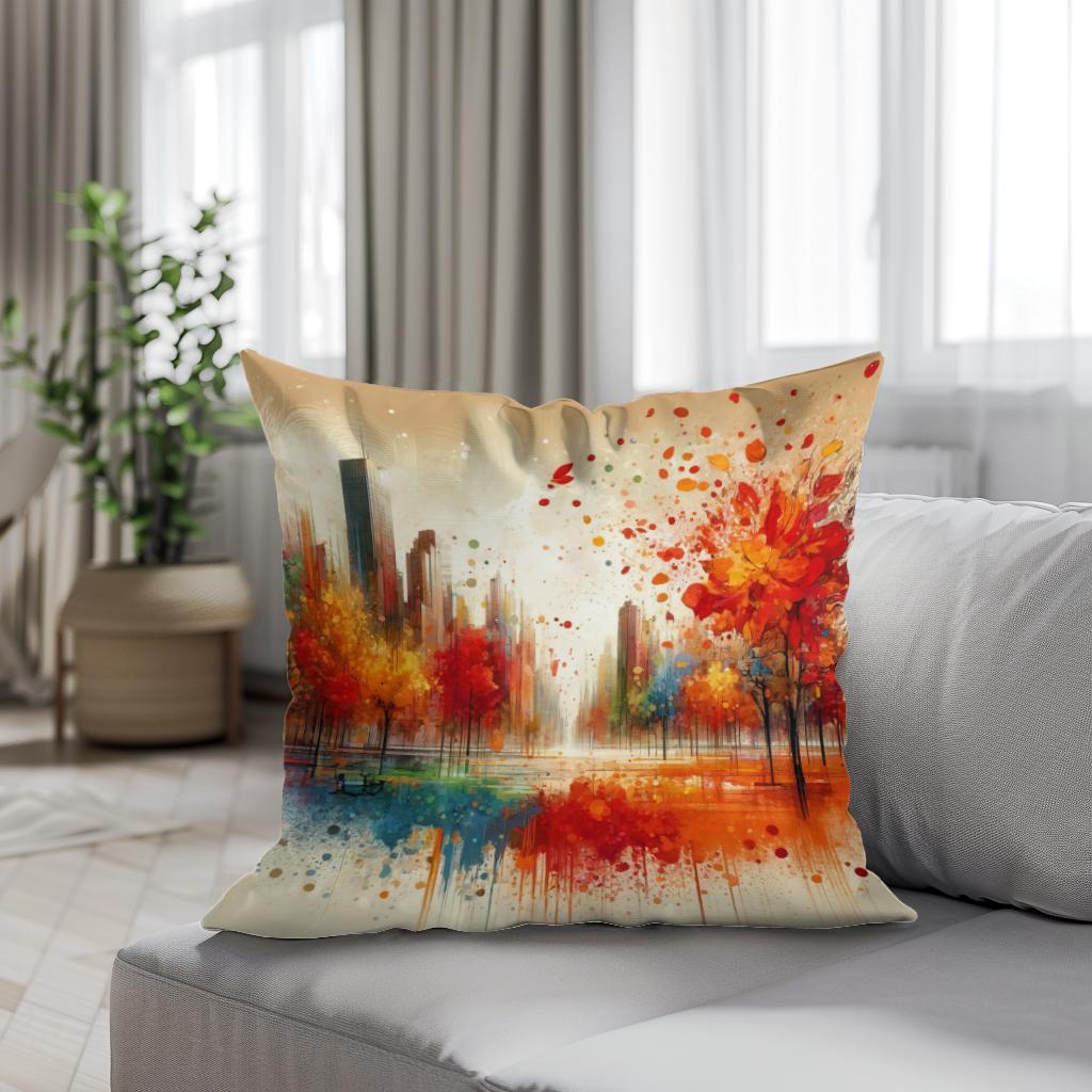 Autumn Park Harmony Cotton Pillow - Secondary Image 4