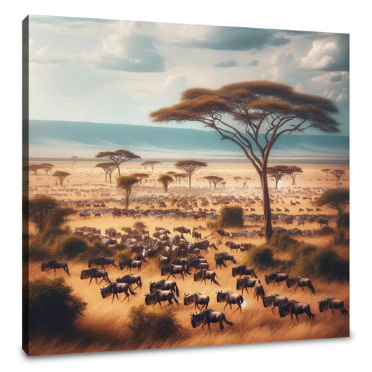 Serengeti Migration Canvas - Main Image