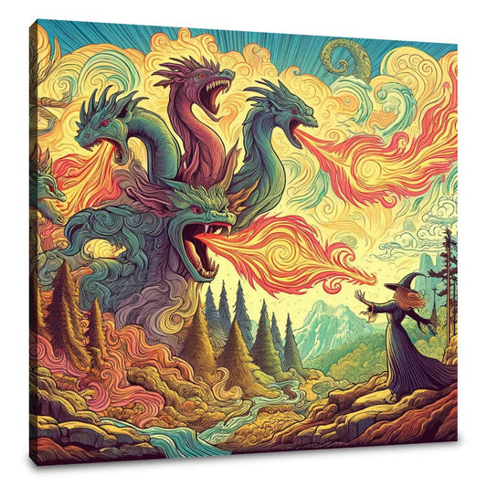Mythical Fire Duel Canvas - Main Image