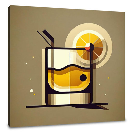 Whiskey Sour Minimalist Art Canvas - Main Image
