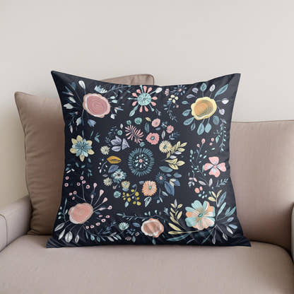 Pastel Rosette Cotton Cushion - Secondary Image