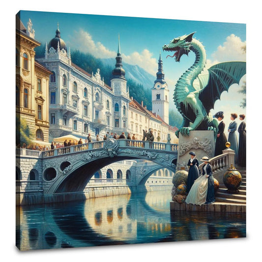 Sunny Day at Dragon Bridge Canvas - Main Image