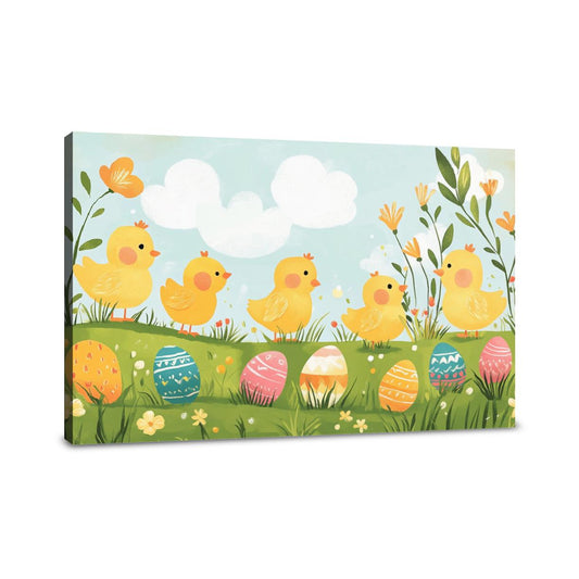Chick Parade Meadow Canvas - Main Image