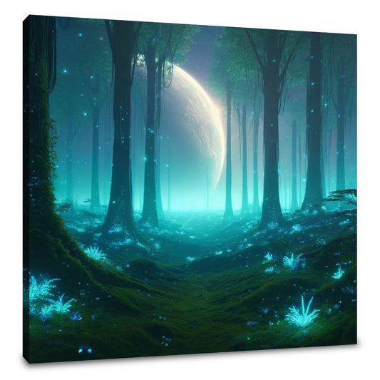 Enchanted Alien Forest Canvas - Main Image