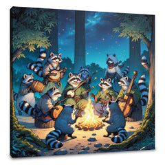 Enchanted Tanuki Festivity Canvas - Main Image