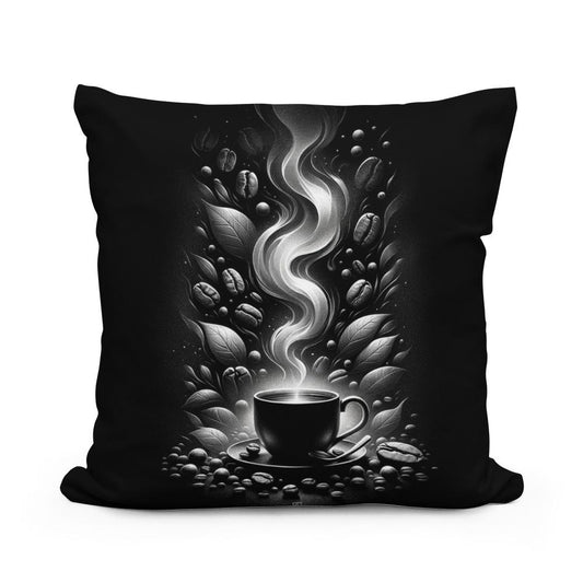 Steamy Mornings: Silver Aroma Cotton Cushion - Main Image