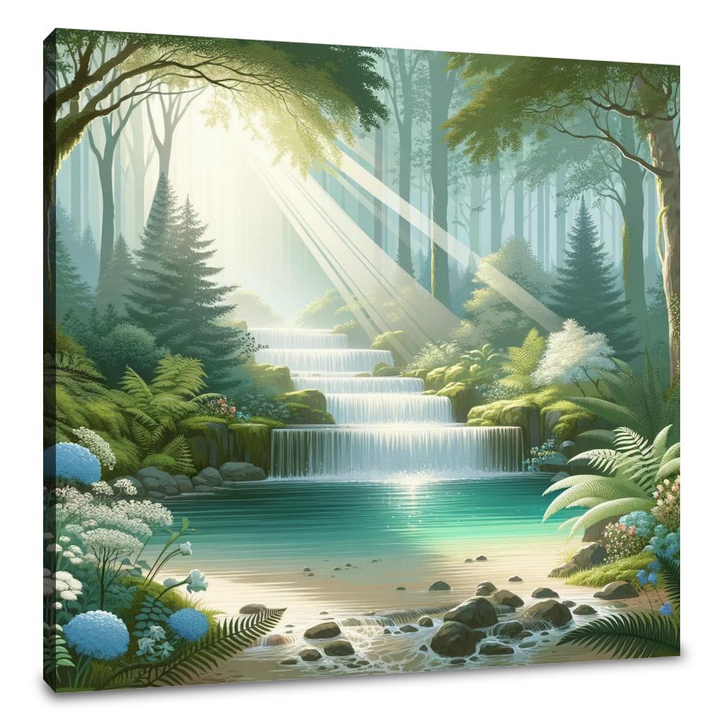Enchanted Waterfall Canvas - Main Image