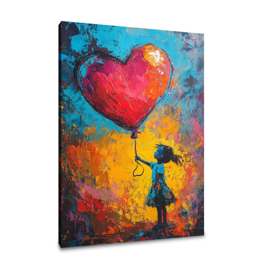 Child's Heart Balloon Canvas - Main Image
