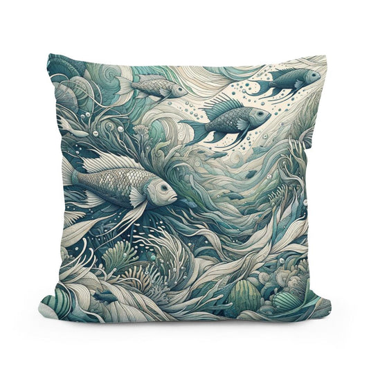 Ocean Harmony Cotton Cushion - Main Image