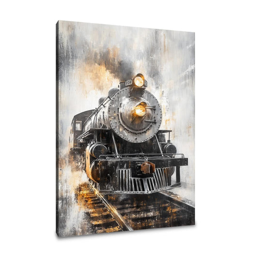 Golden Gleam Locomotive Canvas - Main Image