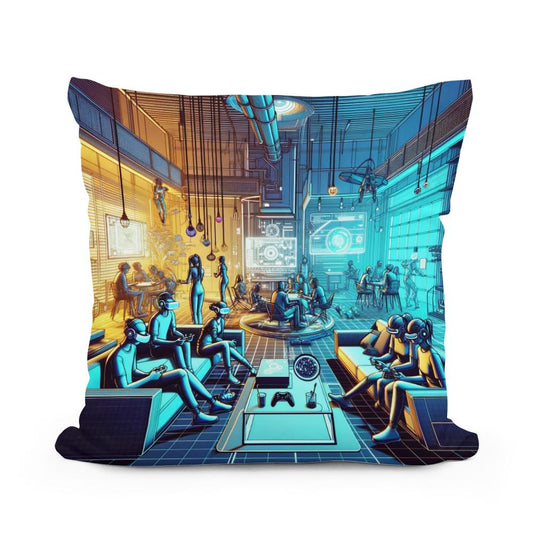 Digital Realm Cotton Cushion - Main Image