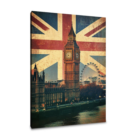 Union Jack Skyline Canvas - Main Image