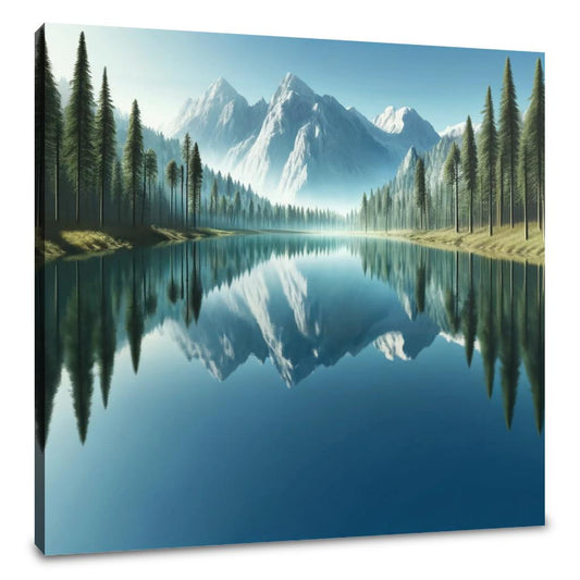 Serene Mountain Lake Canvas - Main Image