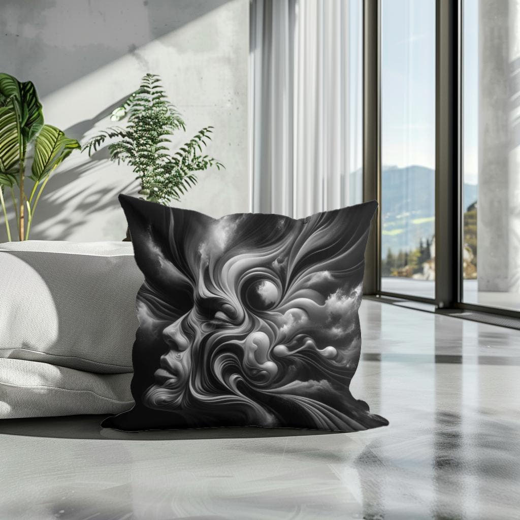 Depths of the Human Psyche Cotton Cushion - Secondary Image 3
