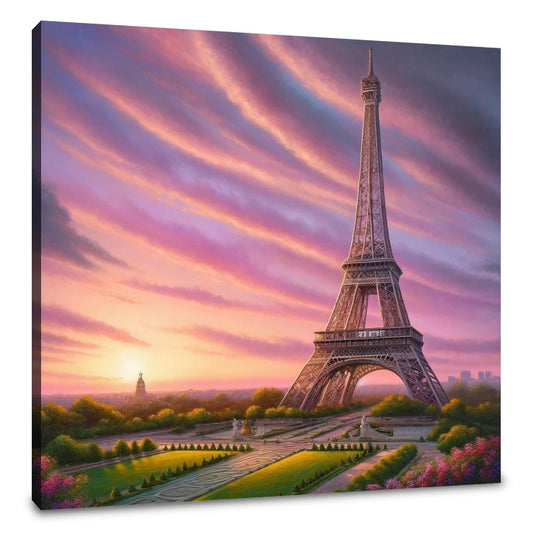 Sunset Eiffel Canvas - Main Image