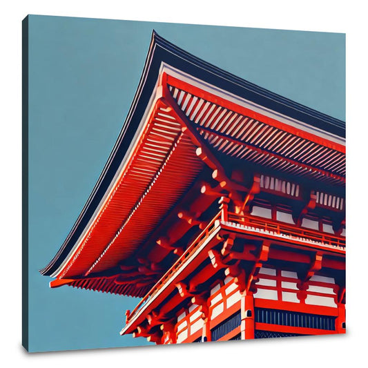 Close-Up Red Temple Canvas - Main Image