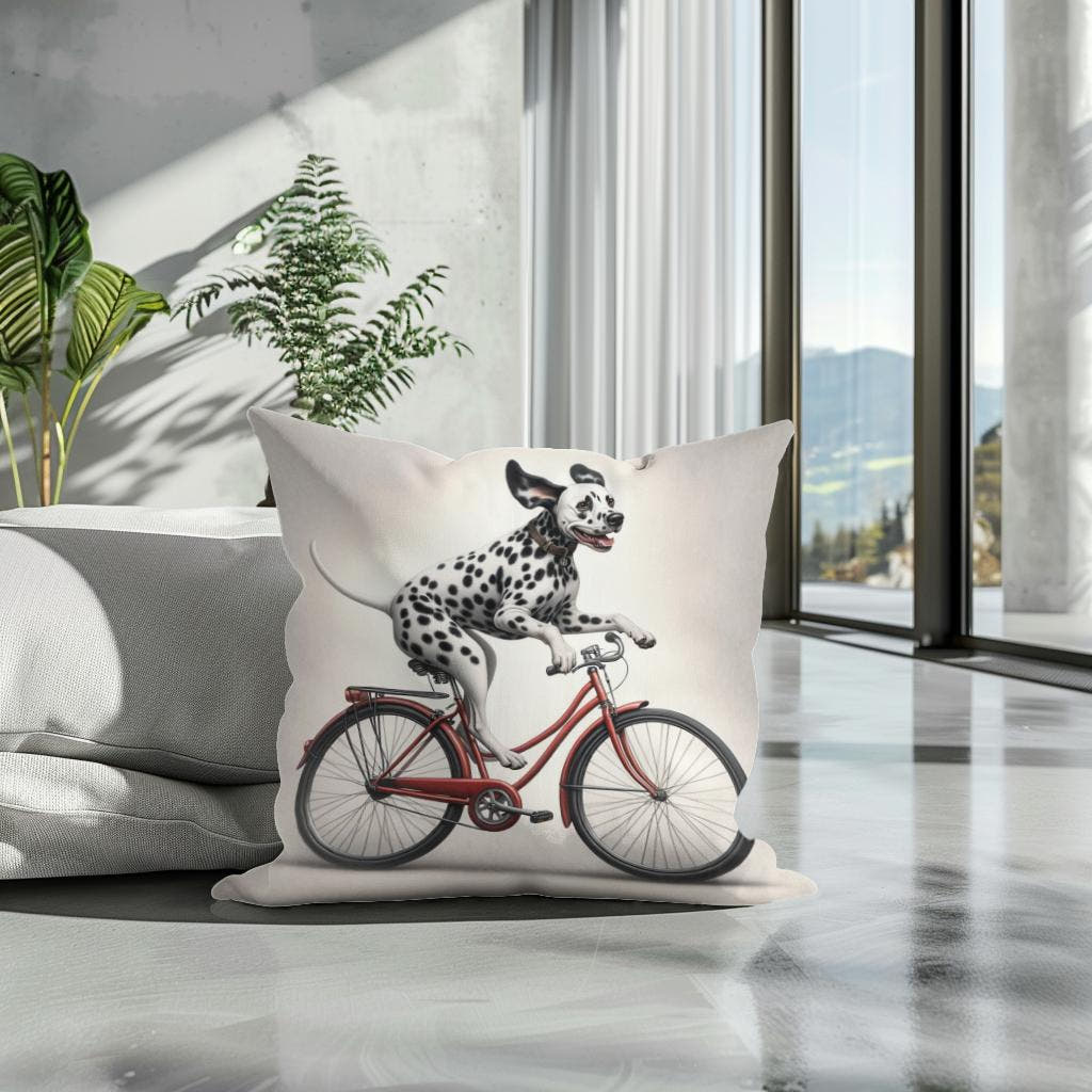 Pedalling Pooch Adventure Cotton Cushion - Secondary Image 3