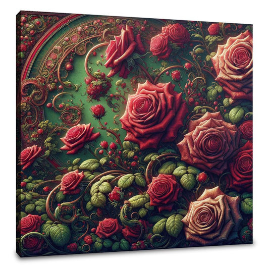 Victorian Rose Embrace Canvas - Main Image