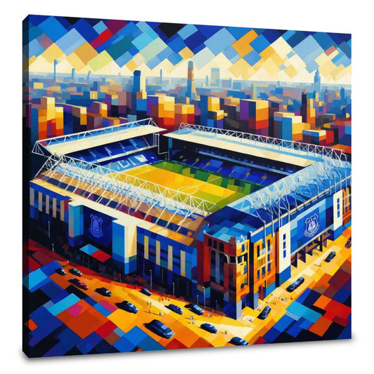 Cubist Goodison Park Liverpool Canvas - Main Image