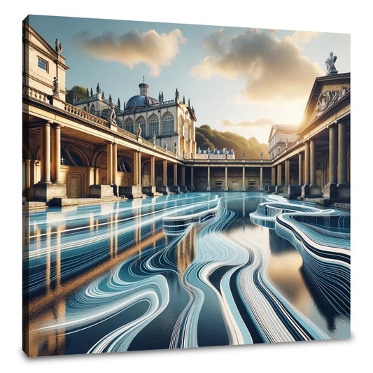 Futuristic Roman Baths Canvas - Main Image