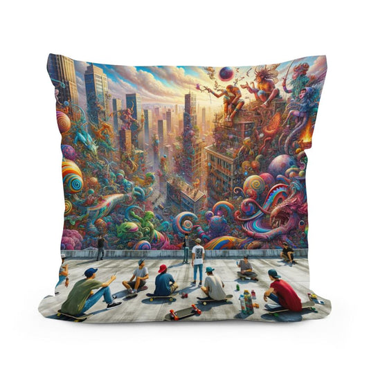 Rooftop Rendezvous Cotton Cushion - Main Image