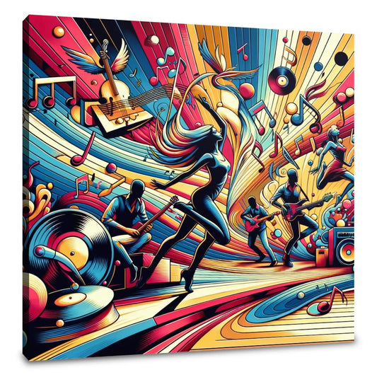 Rhythmic Pop Art Extravaganza Canvas - Main Image
