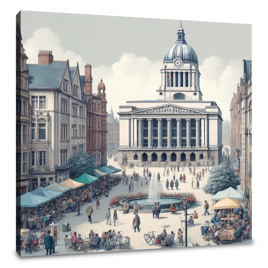 Old Market Square Nottingham Canvas - Main Image