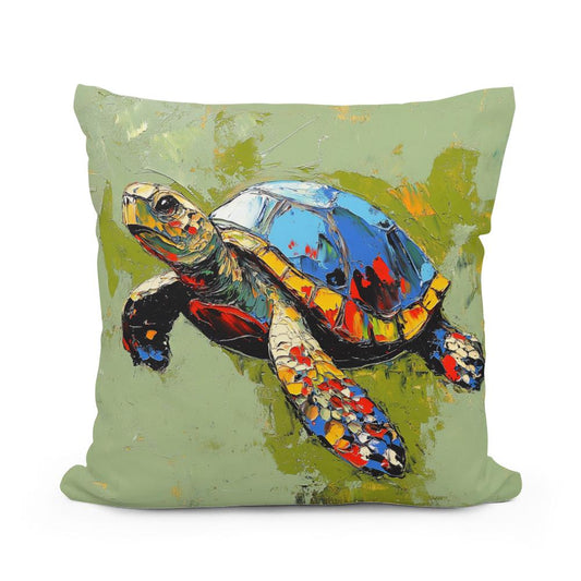Turtle's Radiant Cotton Pillow - Main Image