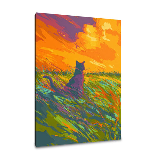Violet Cat Wilderness Canvas - Main Image