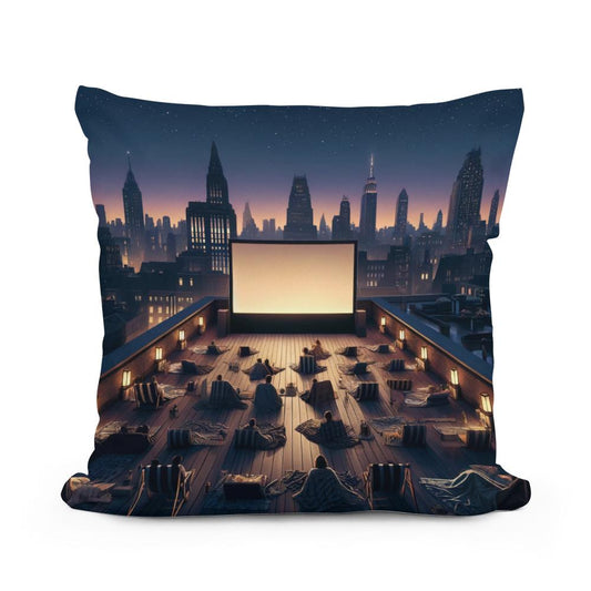 Rooftop Cinema Summer Nights Cotton Cushion - Main Image
