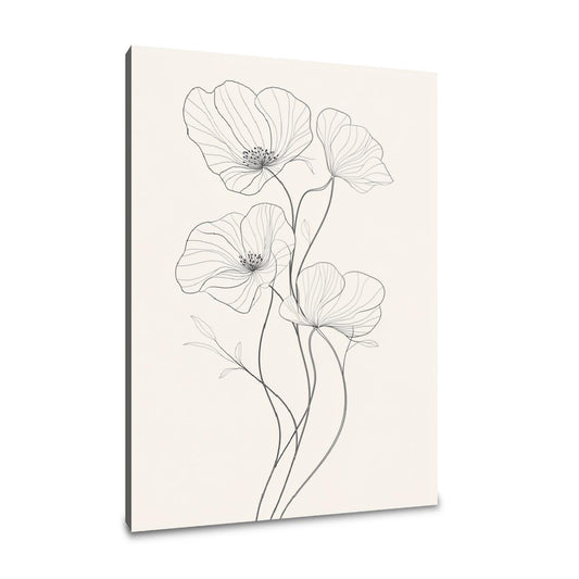 Ethereal Blossom Line Canvas - Main Image