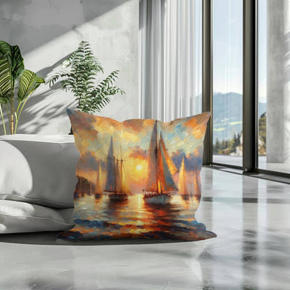 Harbor Glow Cotton Cushion - Secondary Image 3