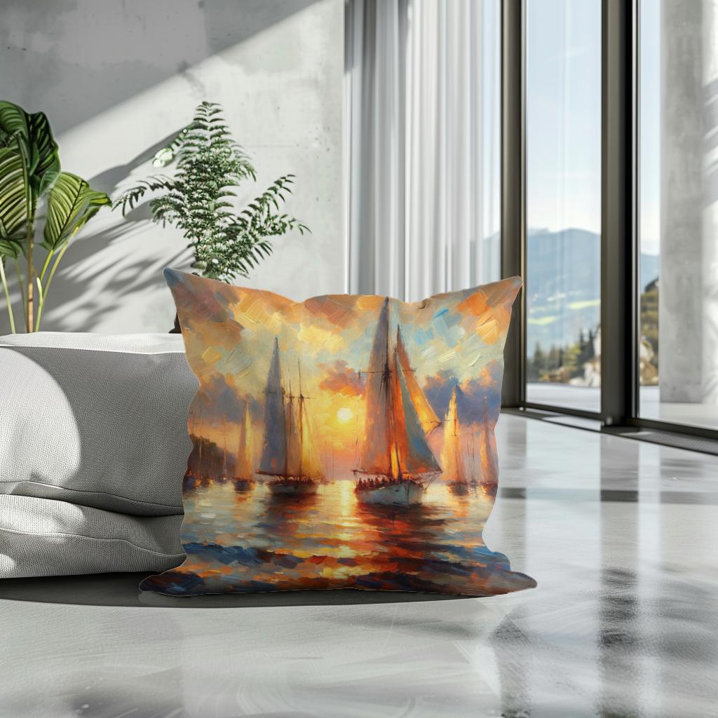 Harbor Glow Cotton Cushion - Secondary Image 3