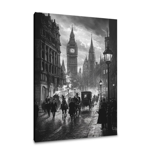 Victorian Street Elegance Canvas - Main Image