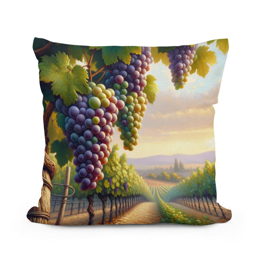Vintage Vineyard Dreams Cotton Cushion - Main Image