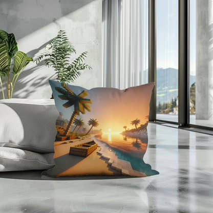Sunrise Serenity Cotton Cushion - Secondary Image 3