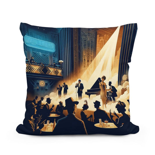 Jazz Age Jubilee Cotton Pillow - Main Image